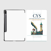 Thumbnail for Cheyenne Regional Airport (CYS) design on white samsung tablet tablet case