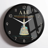 Thumbnail for Rabah Bitat Airport (AAE) design on black framed wall clock