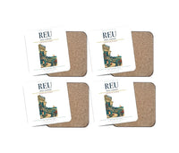 Thumbnail for Reus Airport (REU) design on white 4 pieces set coaster