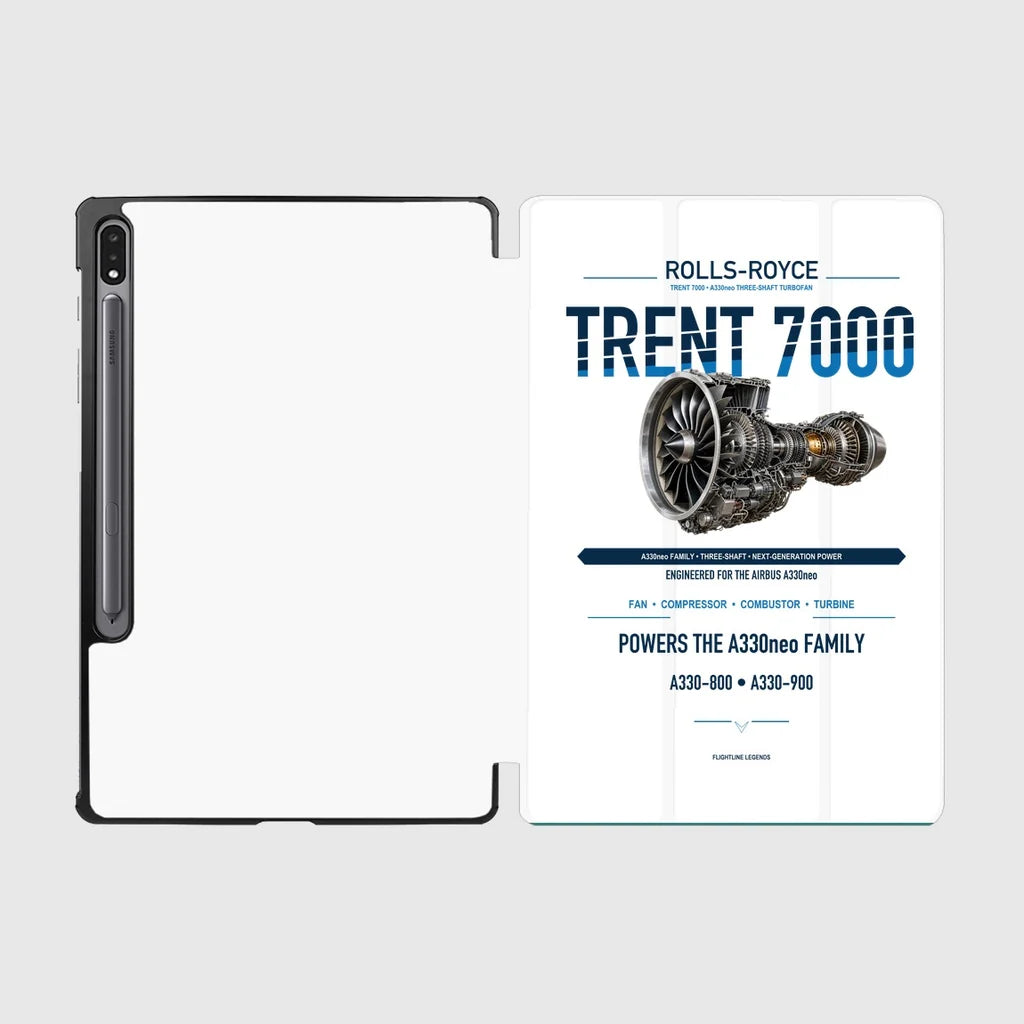 TRENT 7000 design on white samsung tablet tablet case