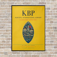 Thumbnail for Boryspil International Airport KBP - Canvas Framed - Yellow