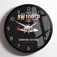 Thumbnail for Leonardo AW109SP GrandNew design on black framed wall clock