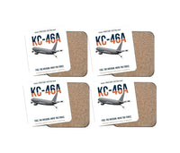 Thumbnail for KC-46A PEGASUS design on white 4 pieces set coaster