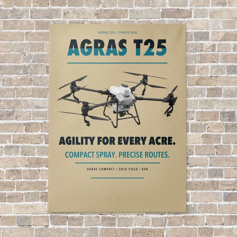 DJI Agras T25 vertical canvas print - no frame - beige background