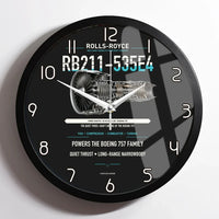 Thumbnail for RB211-535E4 design on black framed wall clock