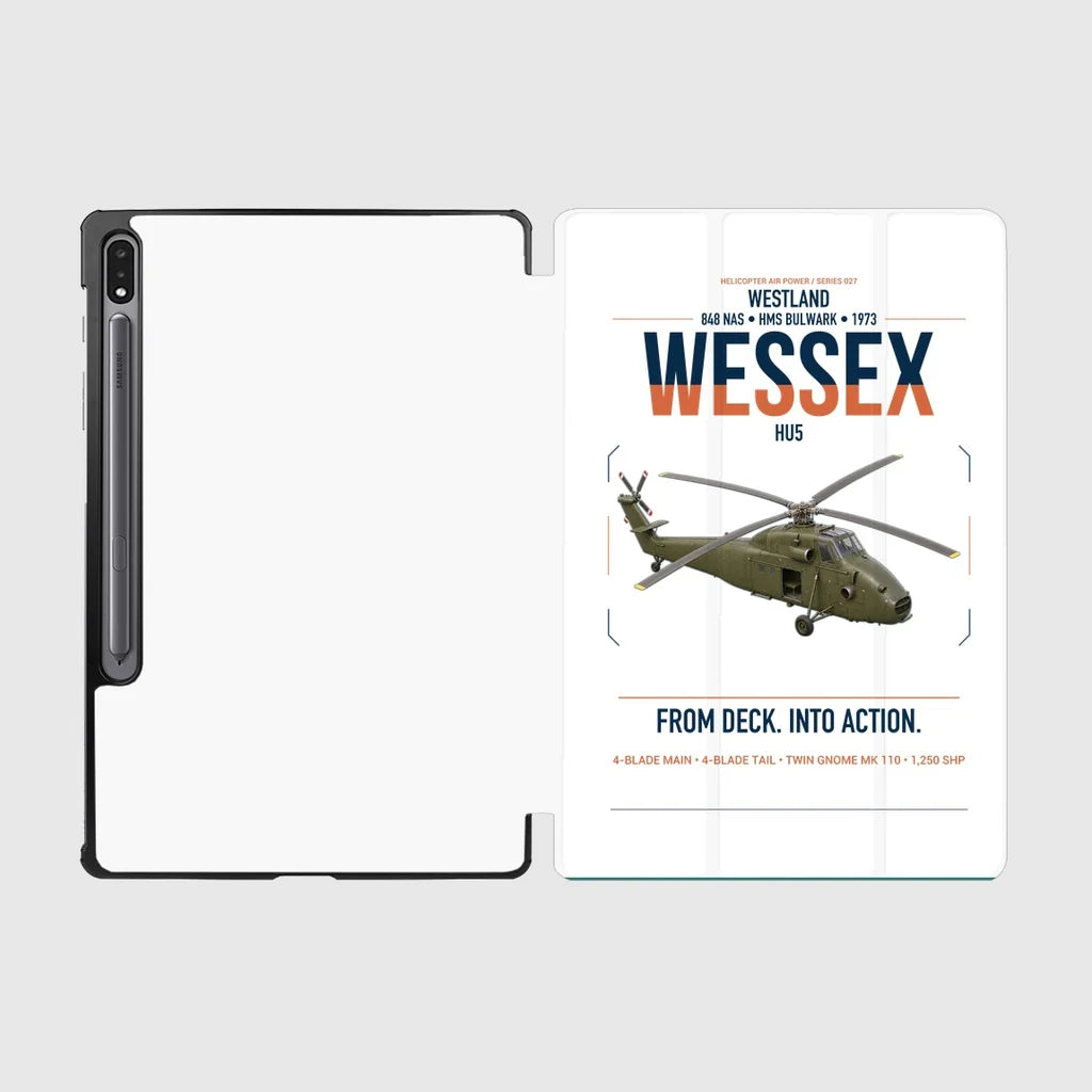 Westland Wessex HU5 design on white samsung tablet tablet case