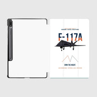 Thumbnail for F-117A Nighthawk Own The Night design on white samsung tablet tablet case