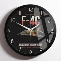 Thumbnail for F-4C Phantom II design on black framed wall clock