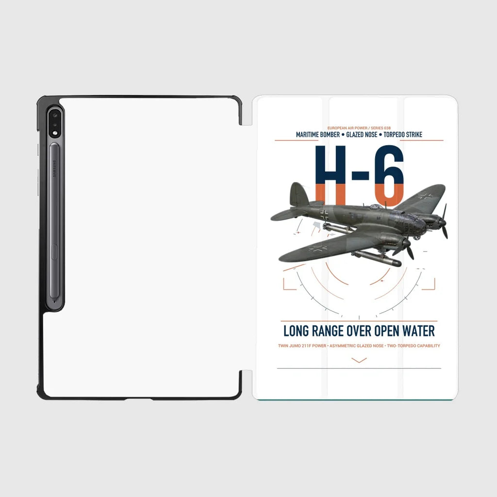 Heinkel He 111H-6 design on white samsung tablet tablet case