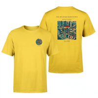 Thumbnail for VINTAGE G4127 - The Heliport Downtown - Double-Side T-Shirt design on yellow double side t shirt