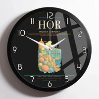 Thumbnail for Horta Airport (HOR) design on black framed wall clock