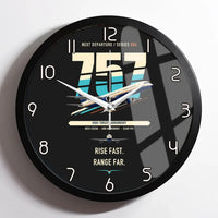 Thumbnail for Boeing 757-200 design on black framed wall clock