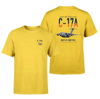 Thumbnail for C-17A Globemaster III design on yellow double-side t-shirt, double-side print