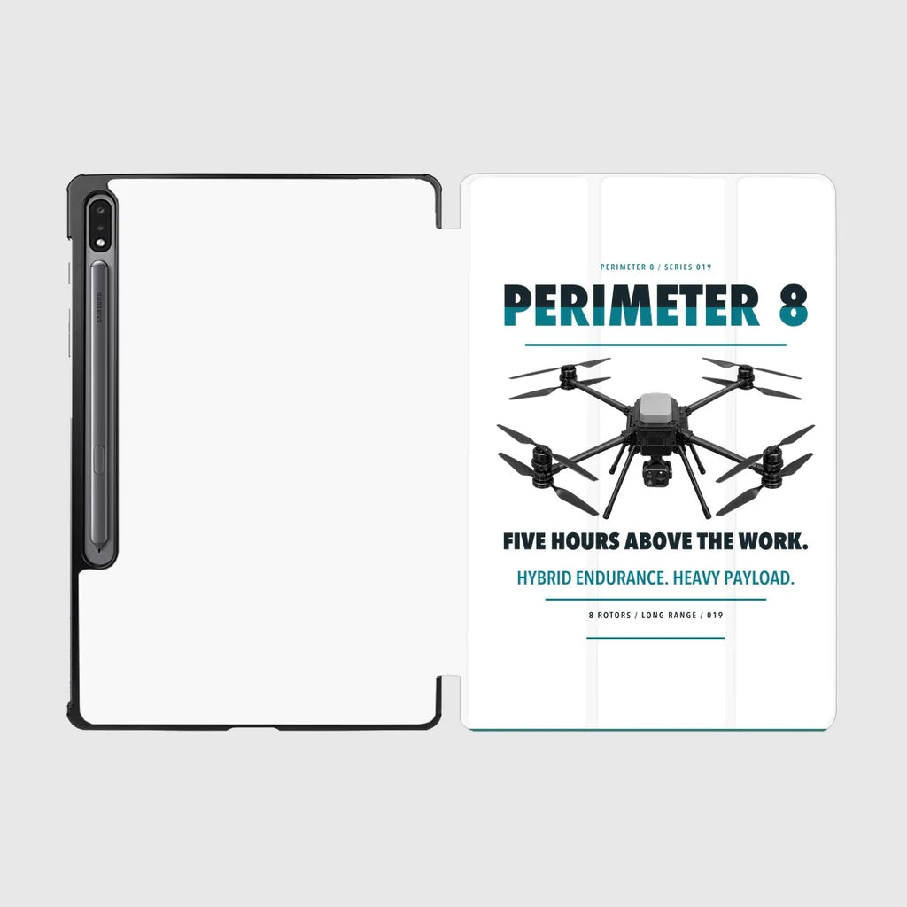 Skyfront Perimeter 8 design on white samsung tablet tablet case