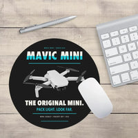 Thumbnail for DJI Mavic Mini design on black round mouse pad