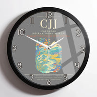 Thumbnail for Cheongju International Airport CJJ Wall-Clock Framed - Gray