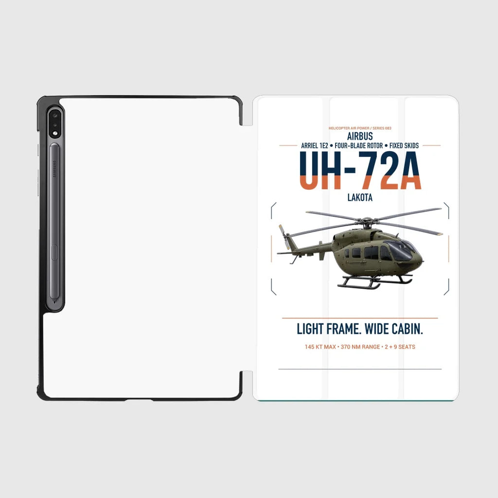 Airbus UH-72A Lakota design on white samsung tablet tablet case
