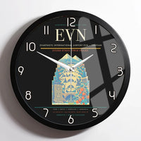 Thumbnail for Zvartnots International Airport (EVN) design on black framed wall clock