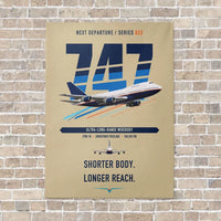Thumbnail for Boeing 747SP vertical canvas print - no frame - beige background