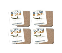 Thumbnail for B-52H Stratofortress design on white 4 pieces set coaster