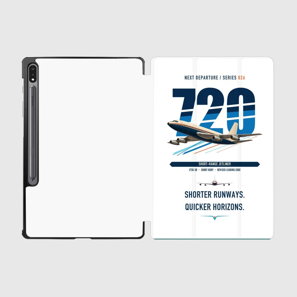 Boeing 720B design on white samsung tablet tablet case
