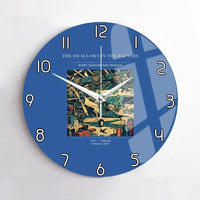Thumbnail for VINTAGE G4269 - The Swallows In The Rafters - Designed Wall Clocks design on blue no-frame