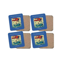 Thumbnail for The Endurance Clock - Designed Coasters design on blue 4-pieces-set