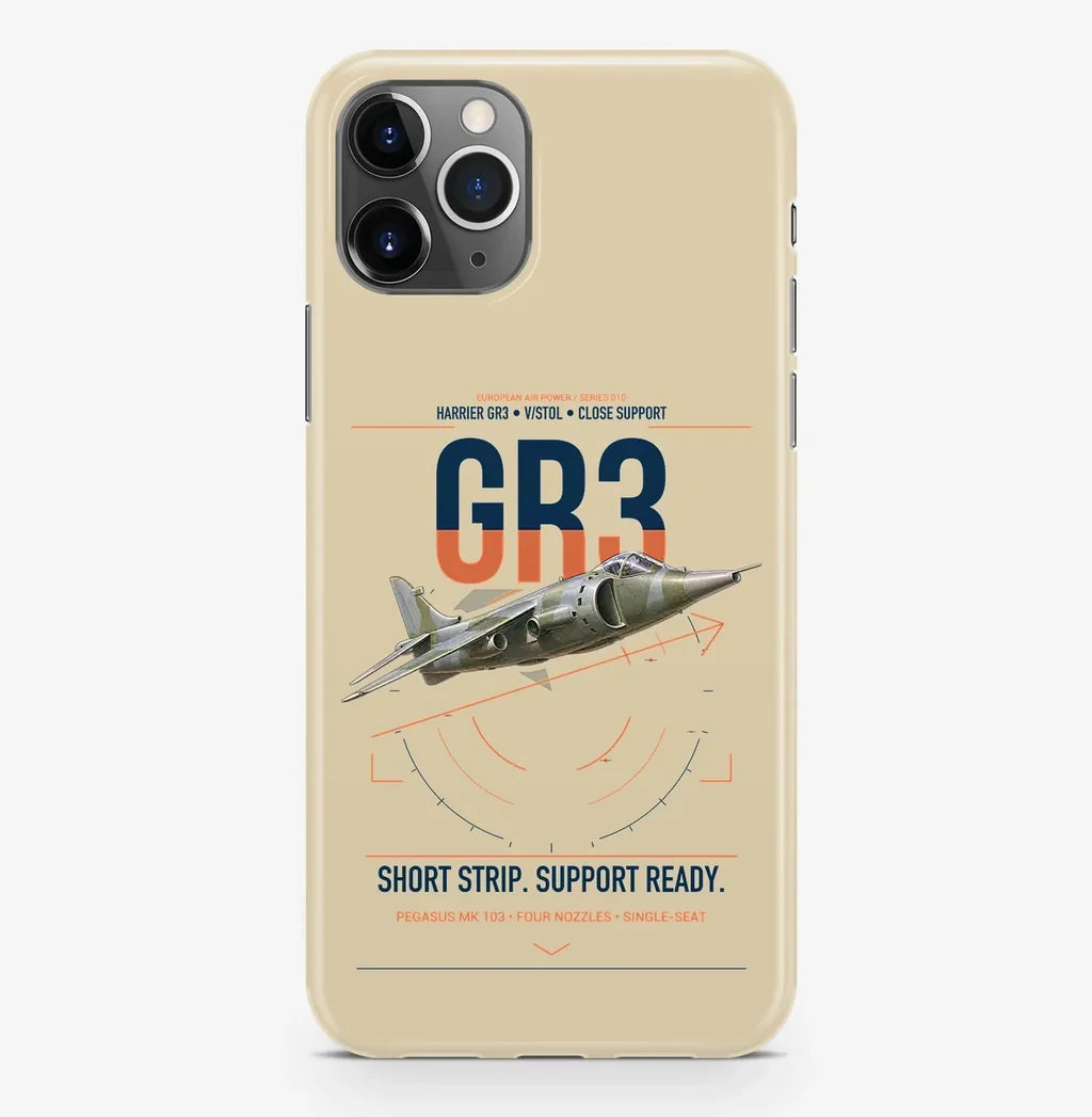 Hawker Siddeley Harrier GR3 design on beige magsafe iphone case, for iPhone Pro Max