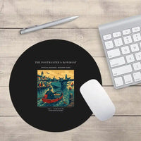 Thumbnail for VINTAGE G4278 - The Postmaster's Rowboat - Designed Mouse Pads design on black round