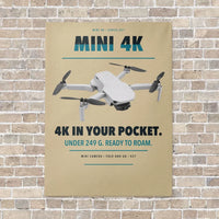 Thumbnail for DJI Mini 4K vertical canvas print - no frame - beige background