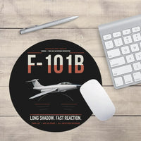 Thumbnail for F-101B Voodoo design on black round mouse pad