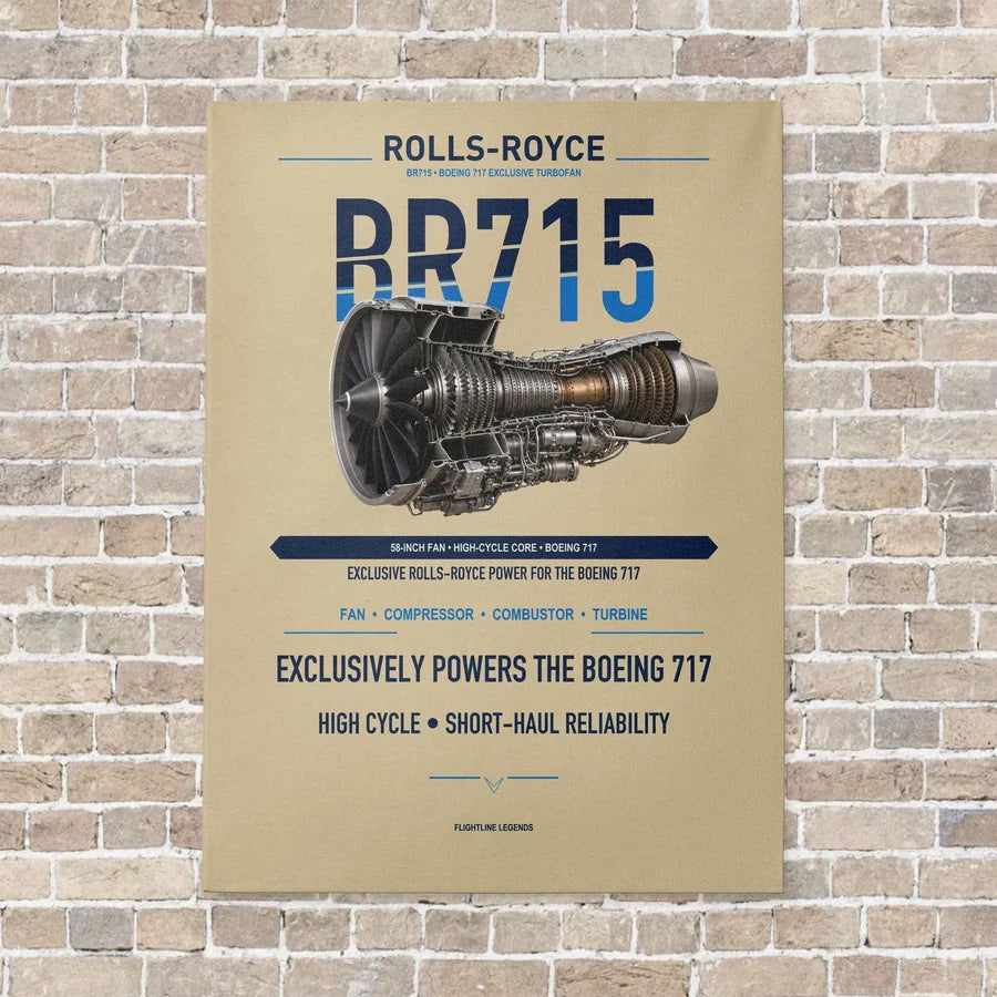 BR715 vertical canvas print - no frame - beige background