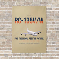 Thumbnail for RC-135V W Rivet Joint vertical canvas print - no frame - beige background