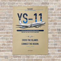 Thumbnail for NAMC YS-11A vertical canvas print - no frame - beige background