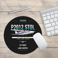 Thumbnail for Tecnam P2012 STOL design on black round mouse pad