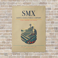 Thumbnail for Santa Maria Public Airport SMX vertical canvas print - no frame - beige background
