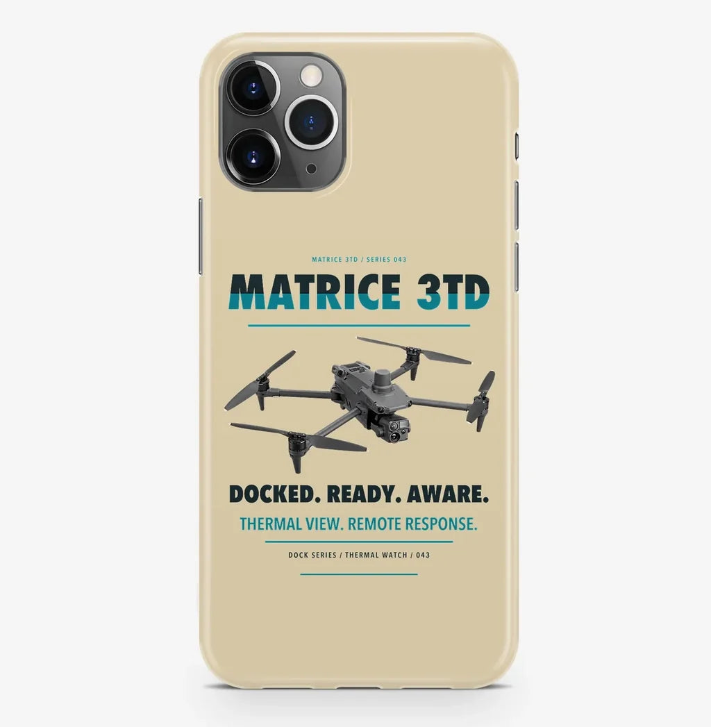 DJI Matrice 3TD Case ProMax design on beige iphone case promax