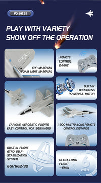 Thumbnail for Thelink FX9631 RC Plane 2.4G 4Channels Airplane J-35 Remote Control - view 19