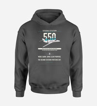 Thumbnail for Cessna Citation 550 - Citation II design on dark gray double-side hoodie, single-side print