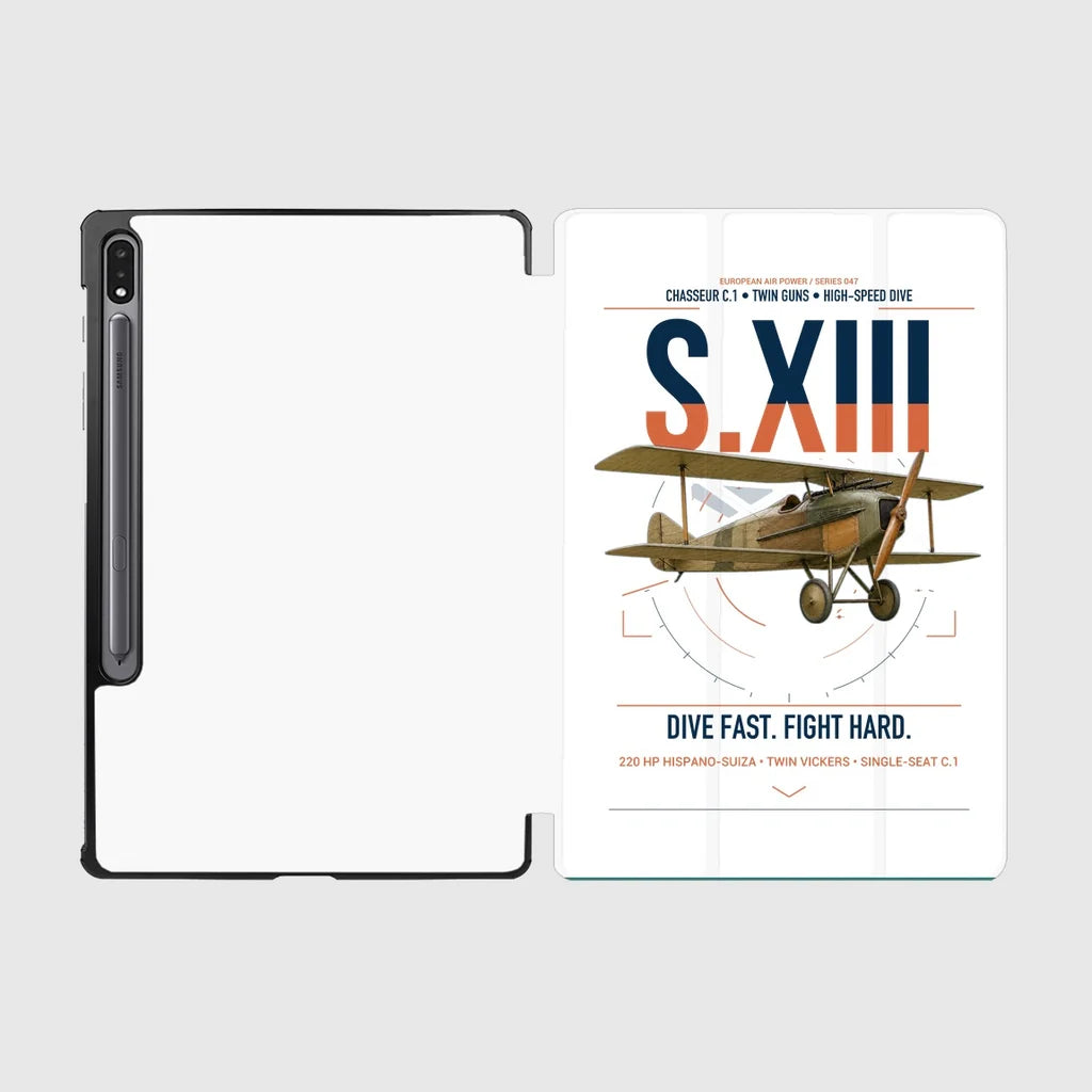 SPAD S.XIII C.1 design on white samsung tablet tablet case
