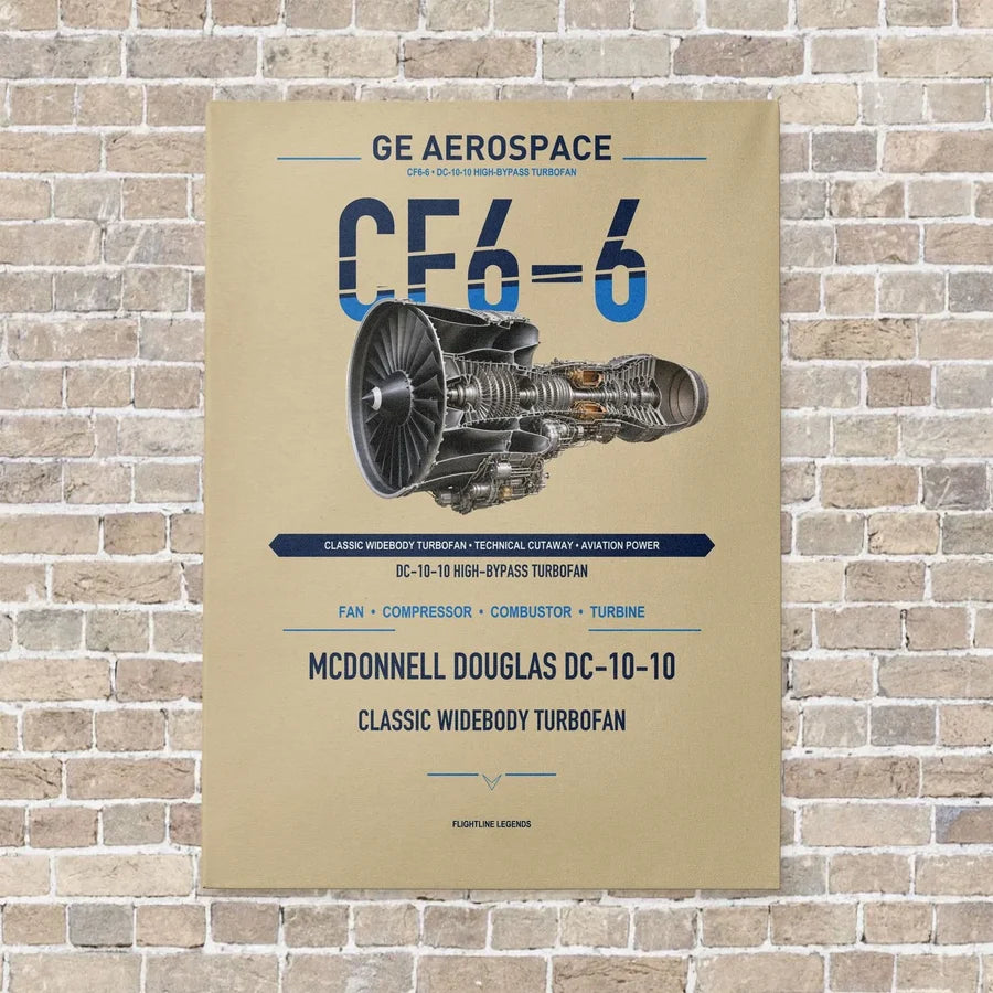 CF6-6 vertical canvas print - no frame - beige background