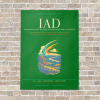 Thumbnail for Washington Dulles International Airport IAD - Canvas Framed - Green