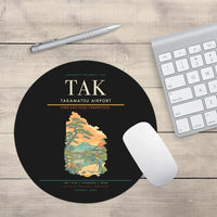 Thumbnail for Takamatsu Airport (TAK) design on black round mouse pad