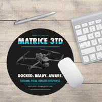 Thumbnail for DJI Matrice 3TD design on black round mouse pad