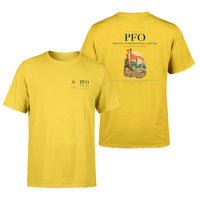 Thumbnail for Paphos International Airport (PFO) design printed on yellow double-side t-shirt