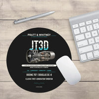 Thumbnail for JT3D design on black round mouse pad