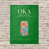 Thumbnail for Naha Airport OKA - Canvas Framed - Green
