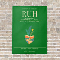 Thumbnail for King Khalid International Airport RUH - Canvas Framed - Green