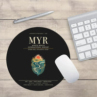Thumbnail for Myrtle Beach International Airport (MYR) design on black round mouse pad