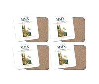 Thumbnail for Malmo Airport (MMX) design on white 4 pieces set coaster